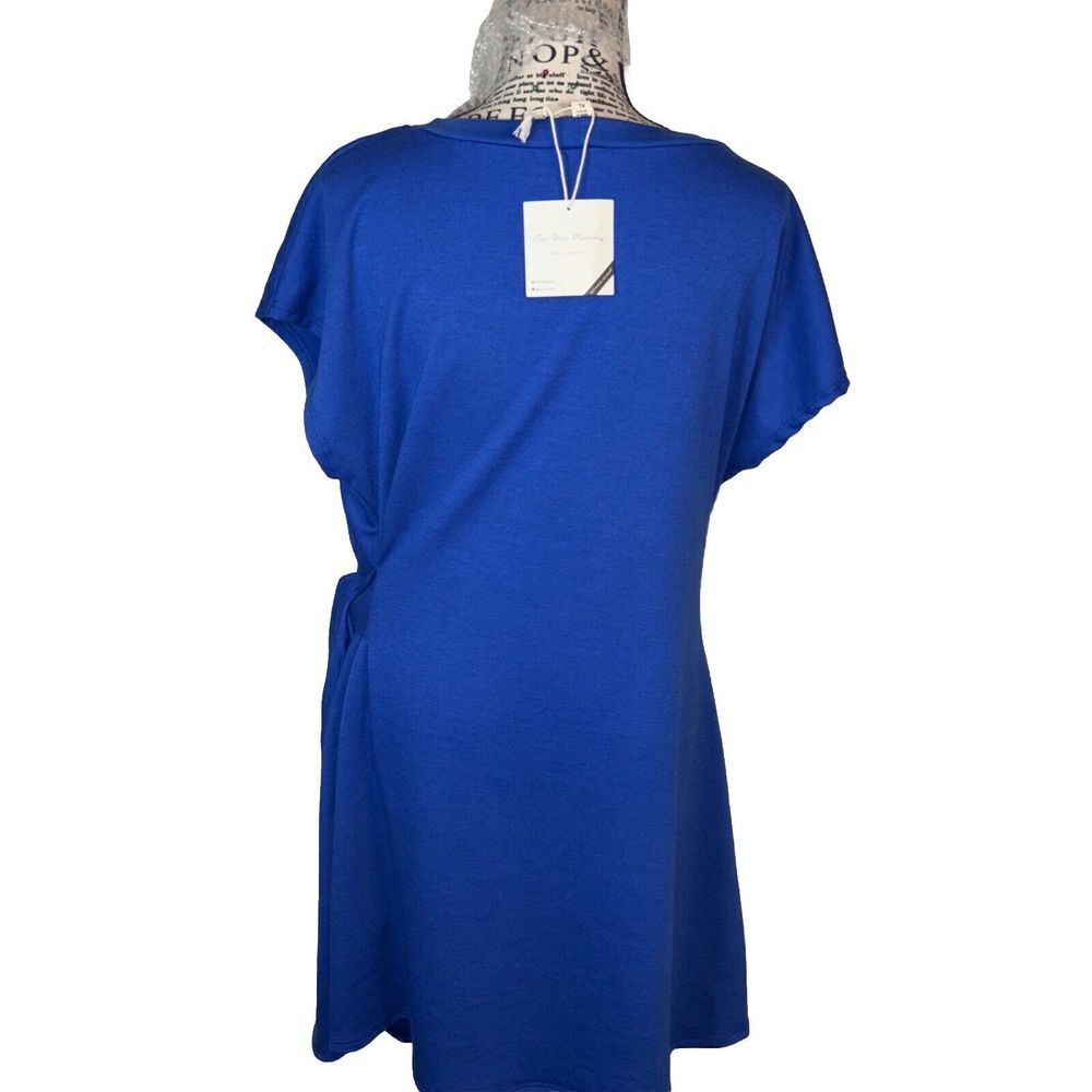 See You Monday Royal Blue Side-Tie Midi Dress - Picture 4 of 6